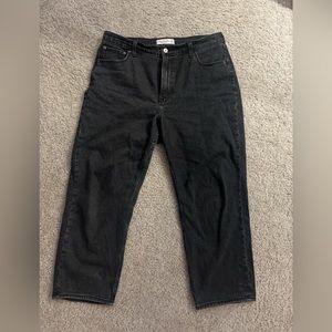 Abercrombie Curve Love Ultra High Rise Ankle Straight Jean